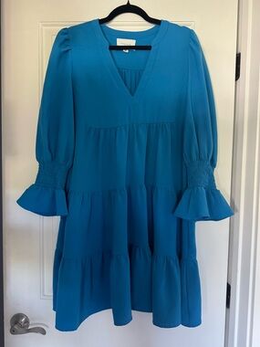 Tuckernuck / Pomander Crepe Kenzo Dress - Tiered V-Neck Mini Dress